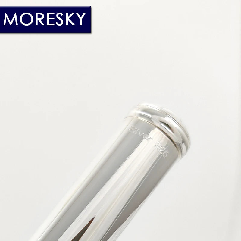 MORESKY 17 Open Holes C Key Flute 925 Sterling Silver Body Silver-Plated With E Key FML-308