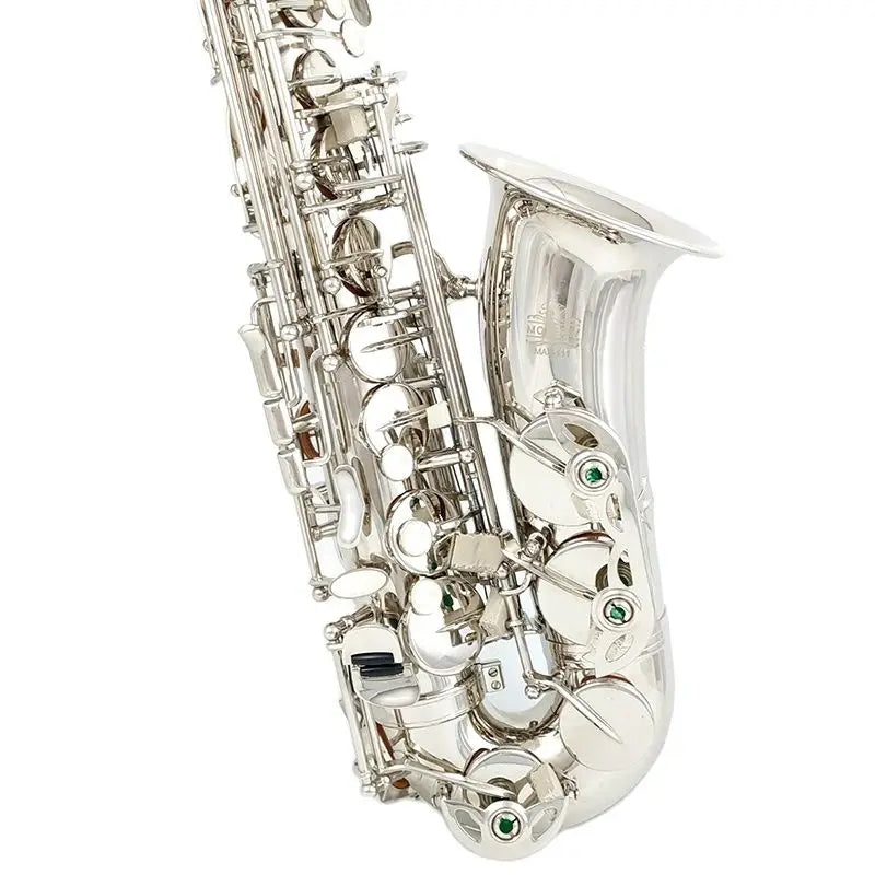 MORESKY Alto Saxophone Nickel-Plated E-Flat Eb Gold Keys With Case Music Instrument MAS-111