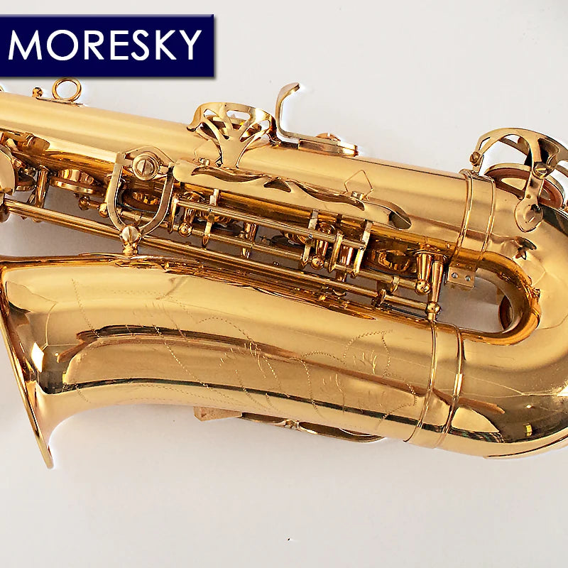 MORESKY E-Flat Eb Alto Saxophone Gold Keys With Case Music Instrument