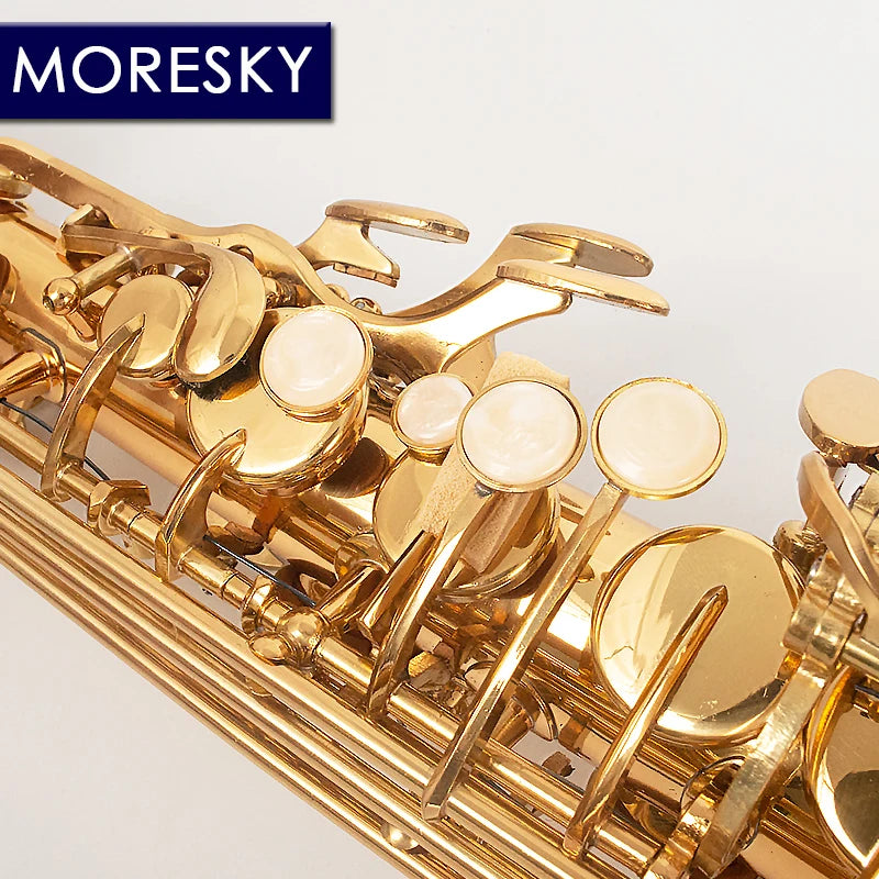 MORESKY E-Flat Eb Alto Saxophone Gold Keys With Case Music Instrument