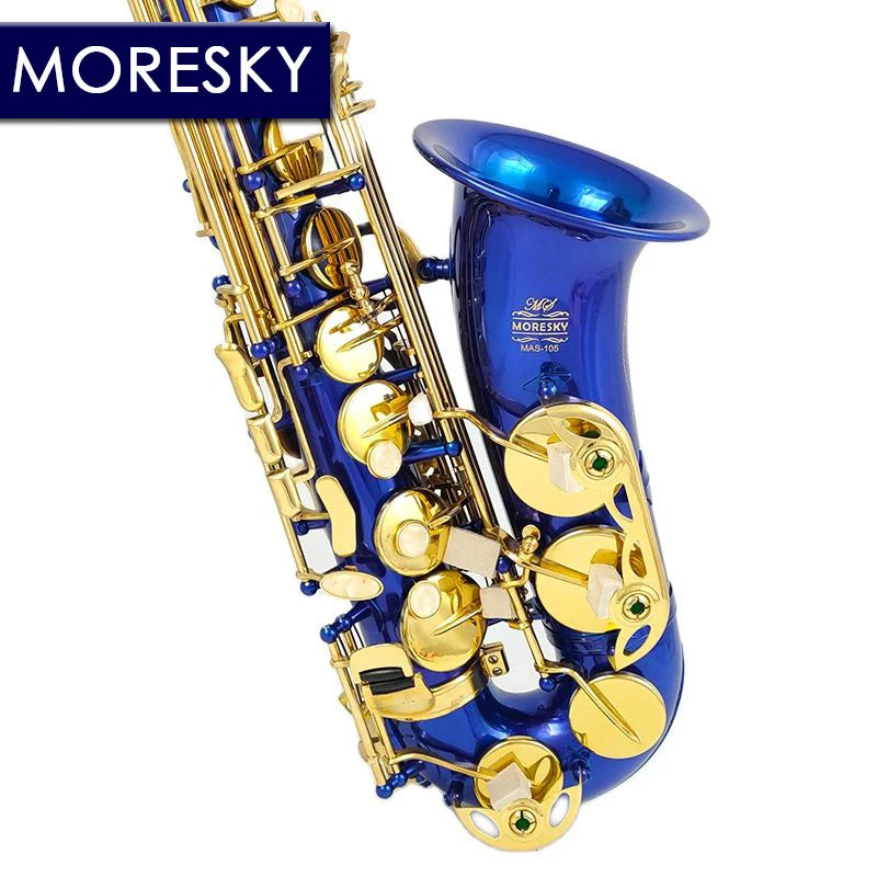 MORESKY E-Flat Eb Alto Saxophone Gold Keys With Case Music Instrument