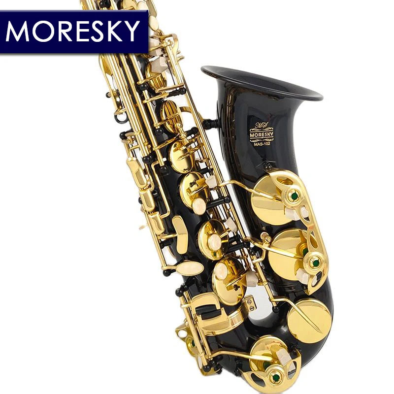 MORESKY E-Flat Eb Alto Saxophone Gold Keys With Case Music Instrument