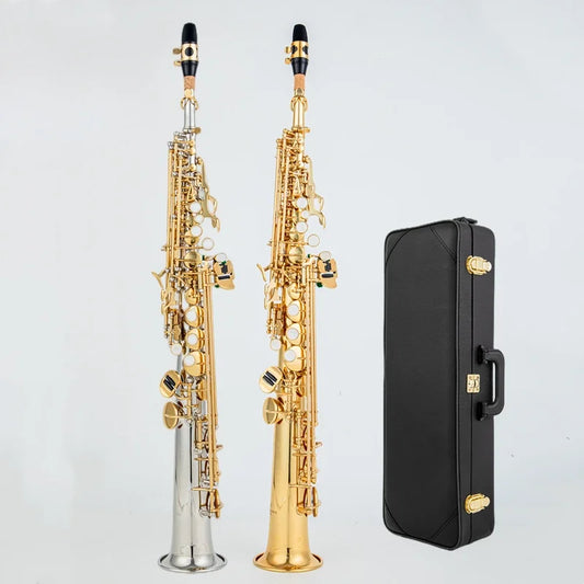 Made in Japan Soprano Saxophone WO37 Silvering Gold Key With Case Sax Soprano Mouthpiece Ligature Reeds Neck
