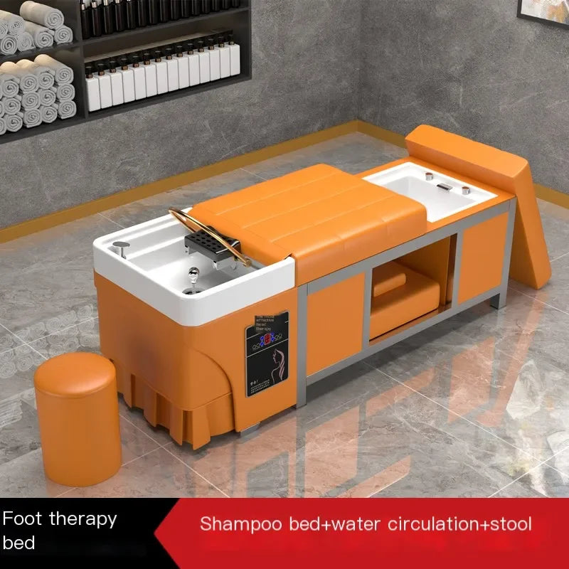 Massage Foot Basin Hair Washing Bed Lounge Comfort Fumigation Smart Shampoo Chair Salon Luxury Shampouineuse Furniture