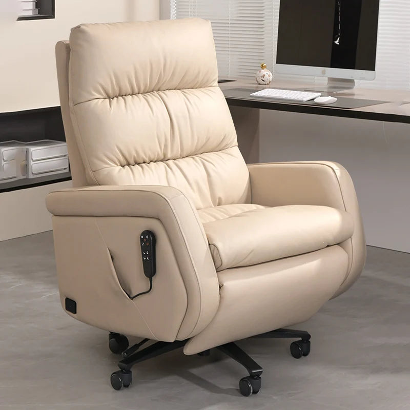 Massage Leather Reading Office Chairs Luxury Ergonomic Cushion Design Office Chairs Comfortable Silla Escritorio Gaming SY50OC
