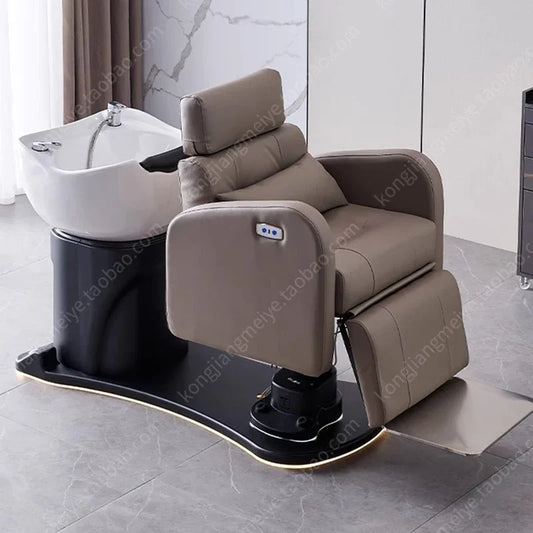 Massage Shampoo Chair Hair Salon Luxury Comfort Head Spa Ergonomics Hair Wash Chair Smart Shampouineuse Furniture MQ50SC