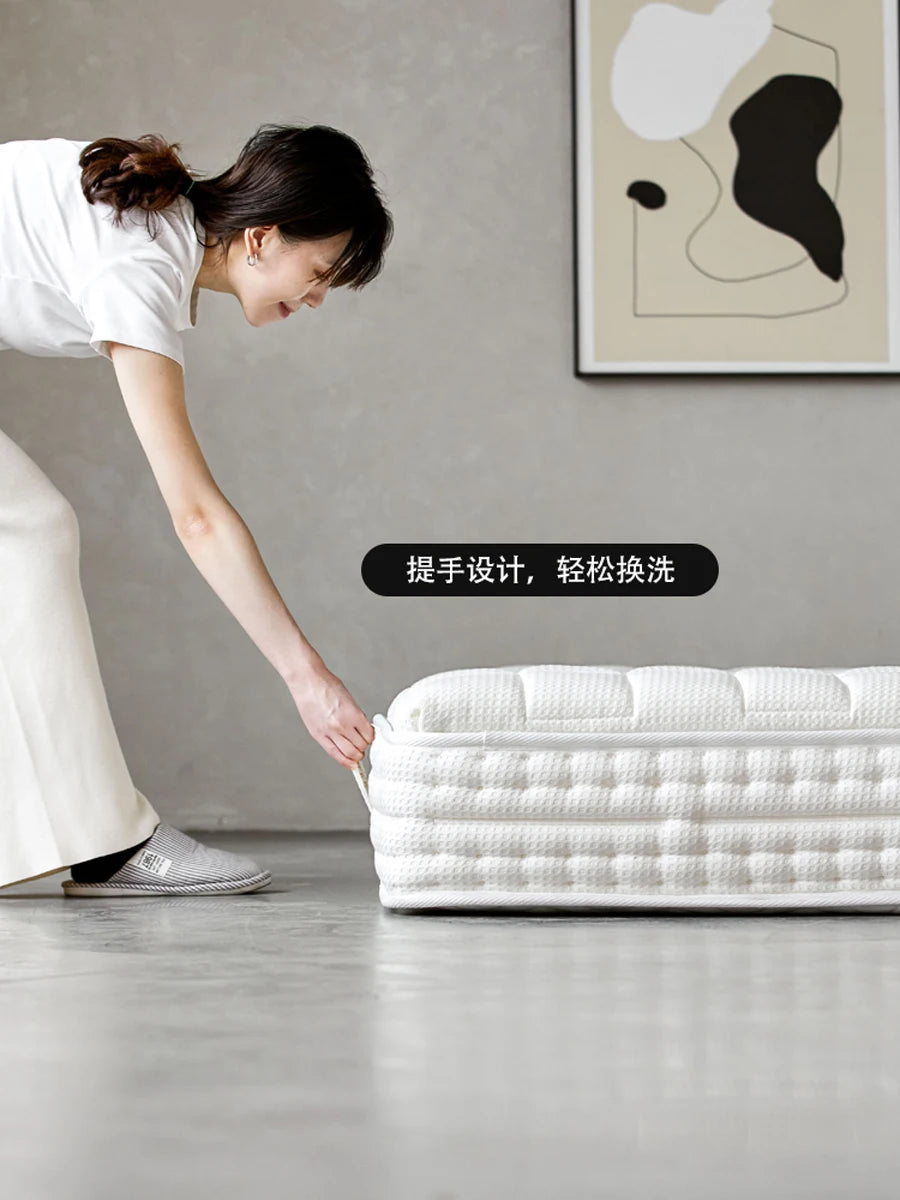 Mattress natural latex thickened independent spring roll wrap mattress household detachable washable anti-mite