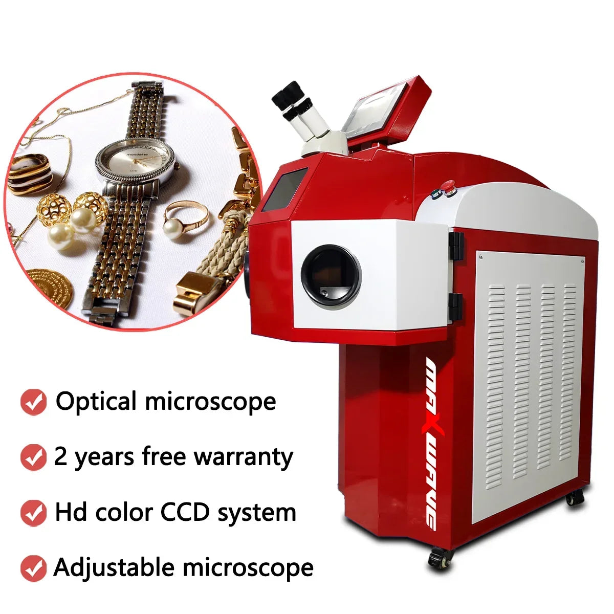 Maxwave 1064nm 200W Laser Welding Equipment Welders Jewelry Earrings Yag Welding Machine For Stainless Steel Gold