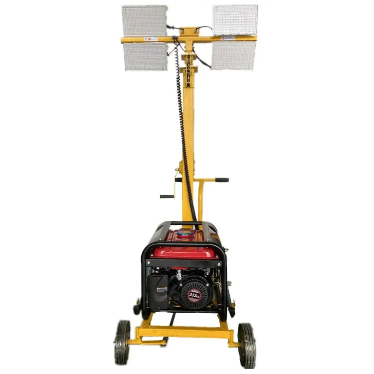 Mobile Light Tower With 3kw Gasoline Generator 7m Mobile Lighting Machinery Led Portable Light