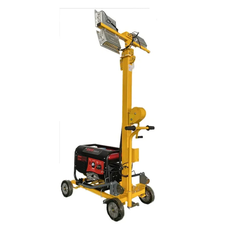 Mobile Light Tower With 3kw Gasoline Generator 7m Mobile Lighting Machinery Led Portable Light