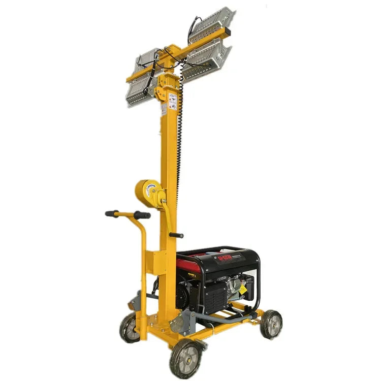 Mobile Light Tower With 3kw Gasoline Generator 7m Mobile Lighting Machinery Led Portable Light