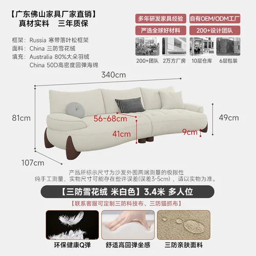 Modern Curved Living Room Sofa Lounge Sleeper Recliner Modular Cloud Nordic Sofa Bed Luxury Meble Do Salonu Nordic Furniture