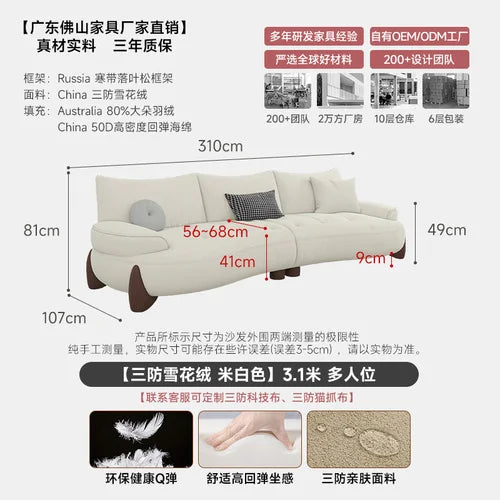 Modern Curved Living Room Sofa Lounge Sleeper Recliner Modular Cloud Nordic Sofa Bed Luxury Meble Do Salonu Nordic Furniture