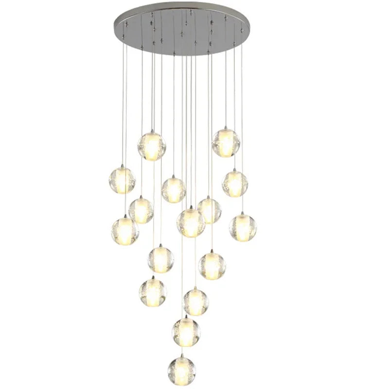 Modern Led G4 Crystal Ball Chandeliers Living Dining Room Villa Foyer Pendant Lamp Nordic Luxury Home Decor Loft Light Fixture