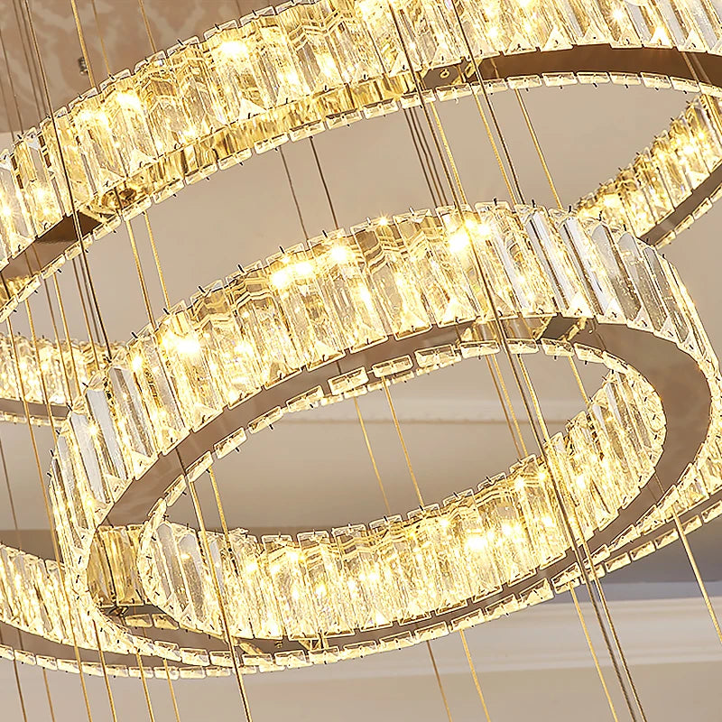 Modern led chandeliers lighting luxury Crystal Chandelier ining room bedroom circular staircase light villa hall hotel Lustre