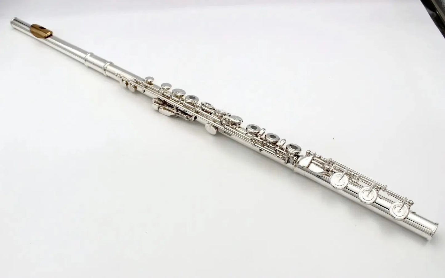 Music solid silver sterling silver body 17 open hole pro use C key flute