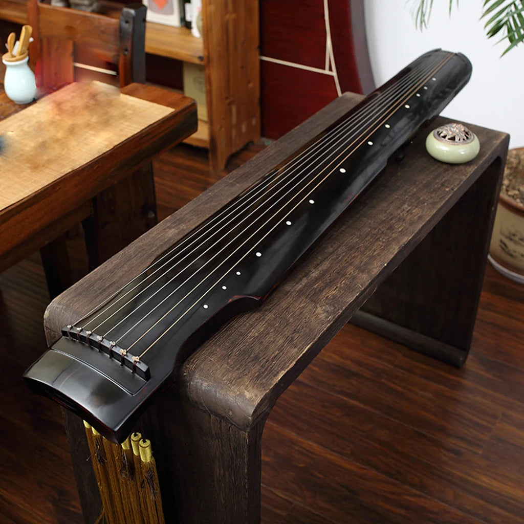 NAOMI Chinese Guqin Zhongni 7 Strings Ancient Zither Chinese Musical Instruments Qin Table-harp