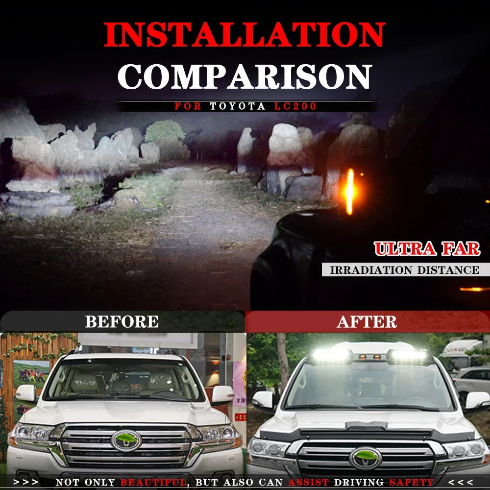 NEW Arrival Car Accessories Top Roof Lights Led Light Bar For  Land Cruiser Lc200