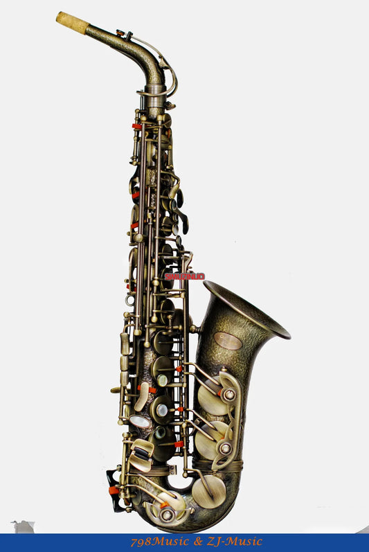 NEW Professional Eb Alto Saxophone Germany Brass-Antique Brass HANDMADE BODY