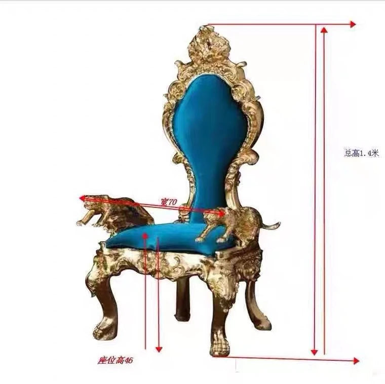 Neoclassical Princess Chair European Style Image Clubhouse Hotel Lobby Decoration Chair Beauty Salon Cinema High Back Chair