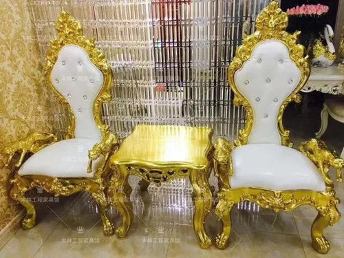 Neoclassical Princess Chair European Style Image Clubhouse Hotel Lobby Decoration Chair Beauty Salon Cinema High Back Chair