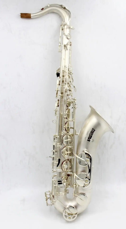 New B flat Eastern Music satin silver plated tenor saxophone tenor sax with case