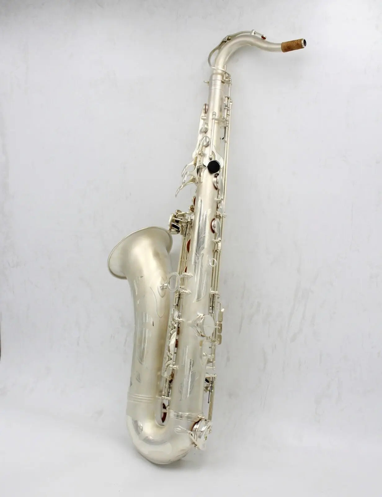 New B flat Eastern Music satin silver plated tenor saxophone tenor sax with case