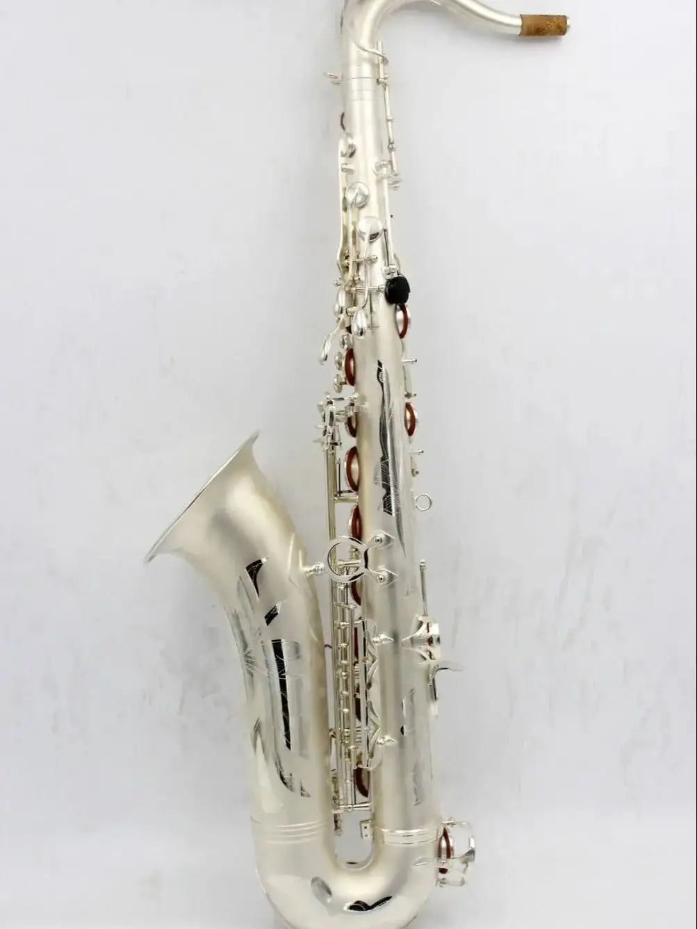 New B flat Eastern Music satin silver plated tenor saxophone tenor sax with case