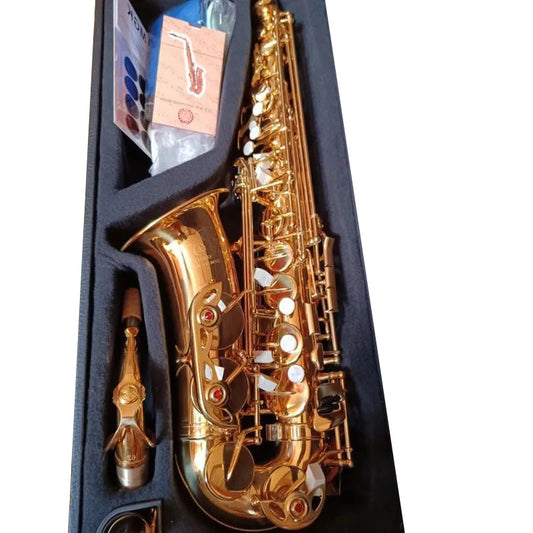 New Best quality Golden Japan Brand Jazz Alto saxophone YAS-62 Alto saxophone E-Flat professional music instrument With Mouthpie