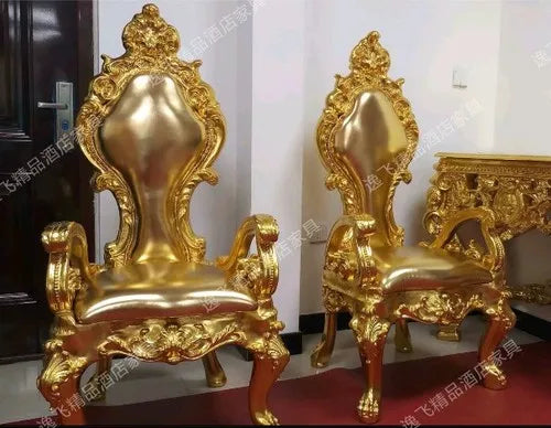 New Classical Princess Chair Hotel Clubhouse Upscale Decoration High Back Table and Chair Combination Modern and Simple