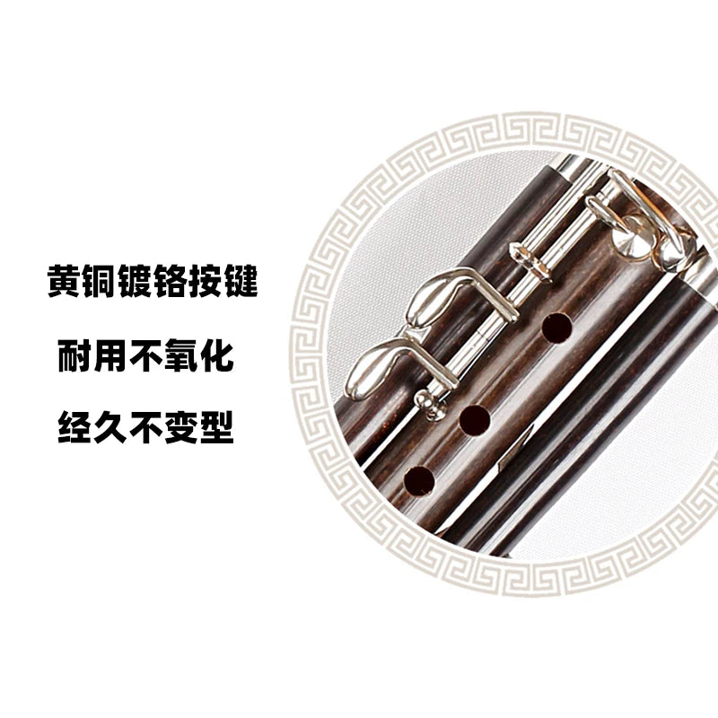 New Keyed Hulusi Professional Bamboo Flute F/G/C/Bb Tone Adult Student 7 Holes Plus 3 Keys Wide Range Musical Instrument