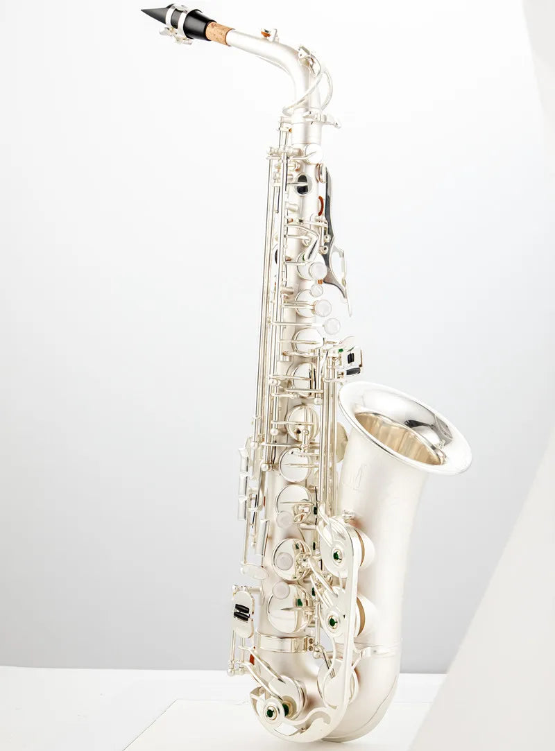 New Real Picture Alto Saxophone Silvering Plated Musical Instruments E Flat Sax with Mouthpiece Professional