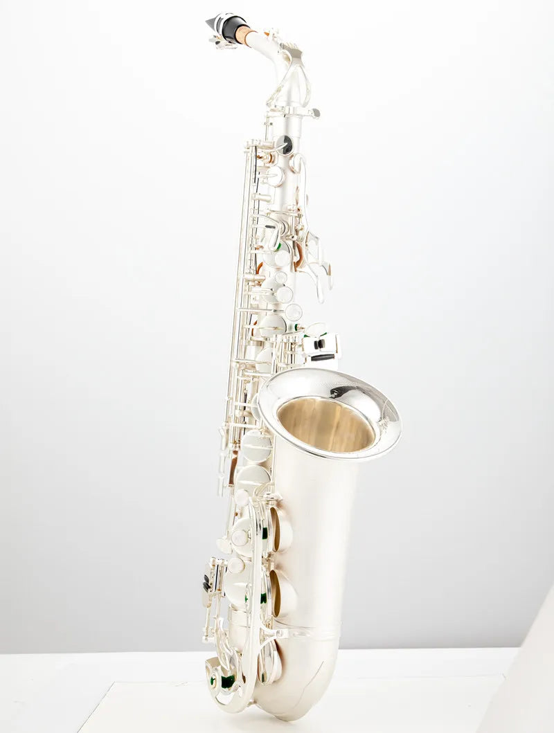 New Real Picture Alto Saxophone Silvering Plated Musical Instruments E Flat Sax with Mouthpiece Professional