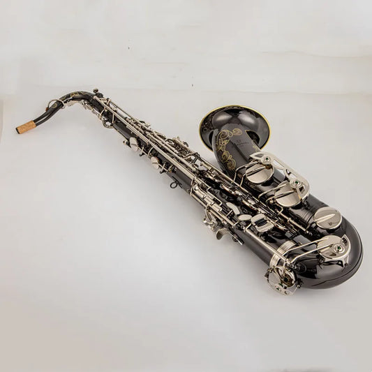 New W037 Free Promotional Saxophone Tenor Black Nickel Silver Alloy Teno Sax Brass Musical Instrument With Case Mouthpiece