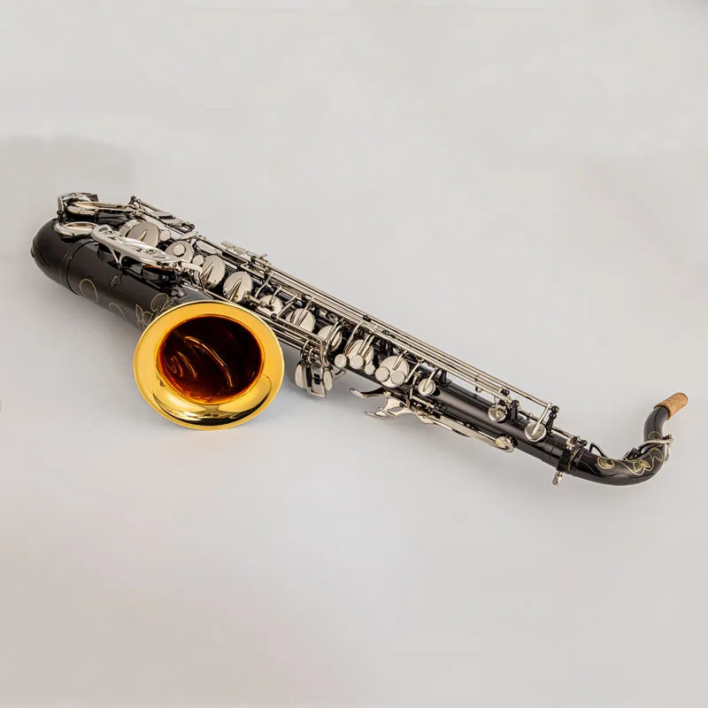 New W037 Free Promotional Saxophone Tenor Black Nickel Silver Alloy Teno Sax Brass Musical Instrument With Case Mouthpiece