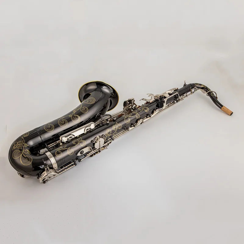 New W037 Free Promotional Saxophone Tenor Black Nickel Silver Alloy Teno Sax Brass Musical Instrument With Case Mouthpiece