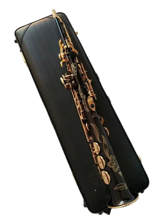 New high quality soprano saxophone Straight soprano Sax Model Black saxophone Mouthpiece Professional level