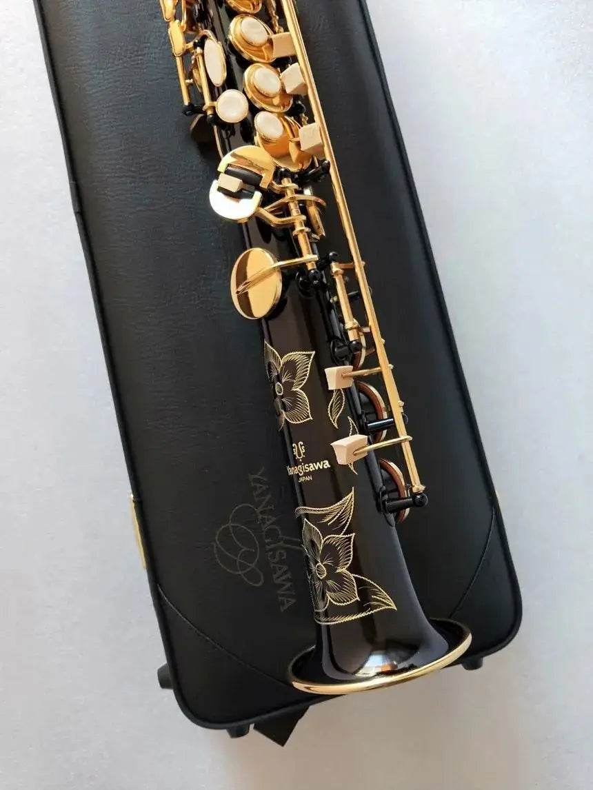 New high quality soprano saxophone Straight soprano Sax Model Black saxophone Mouthpiece Professional level