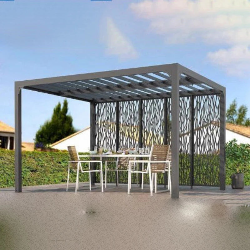 Newest Aluminum Louvre Rainproof Gazebo Outdoor Motorized Patio Cover Pergola Automatic Pergolas