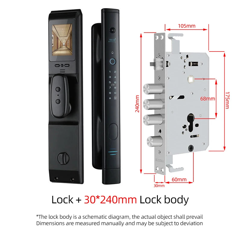 OKLAR Intelligent Fingerprint Security Electronic Door Lock Smart WiFi Bluetooth With Digital Code IC Card Keyless CJL-1-Y