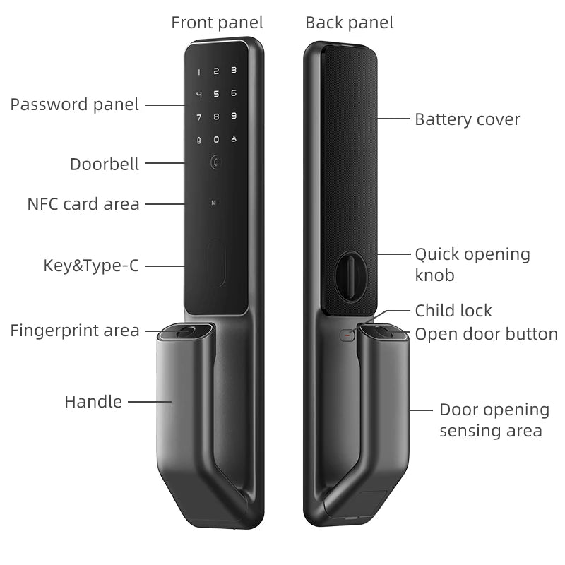 Oklar Mijia Smart Fingerprint Home New Fashion Intelligent Lock Mihome Smart Door Lock digital Automatic Pro S30PRO Lock