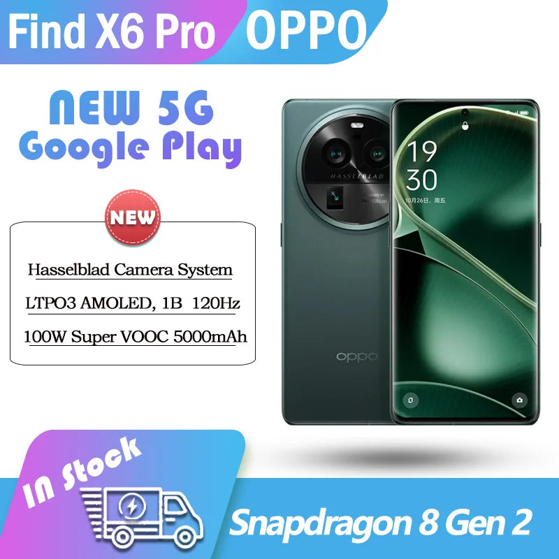 Original OPPO Find X6 Pro 5G Snapdragon 8 Gen 2 Android 13 100W SuperVOOC 5000mAh 50MP OIS Camera google Play OTA NFC X6Pro