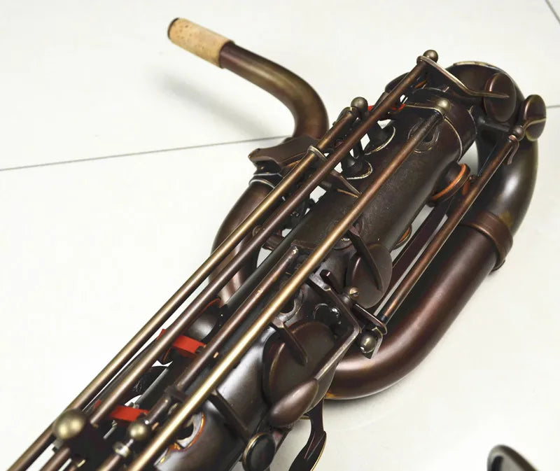 Original Taiwan MUSEADF Baritone Saxophone SDY-906GF Model Antique Copper Simulation Brass Professional Play Eb Saxofone