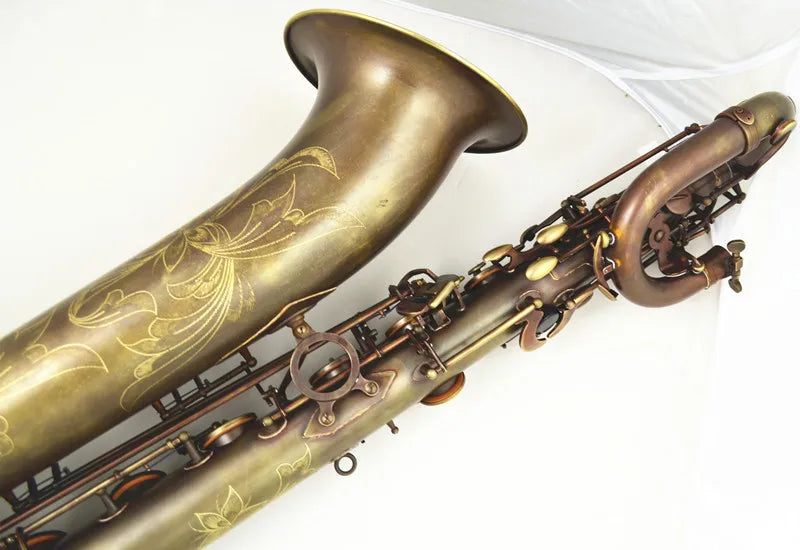 Original Taiwan MUSEADF Baritone Saxophone SDY-906GF Model Antique Copper Simulation Brass Professional Play Eb Saxofone