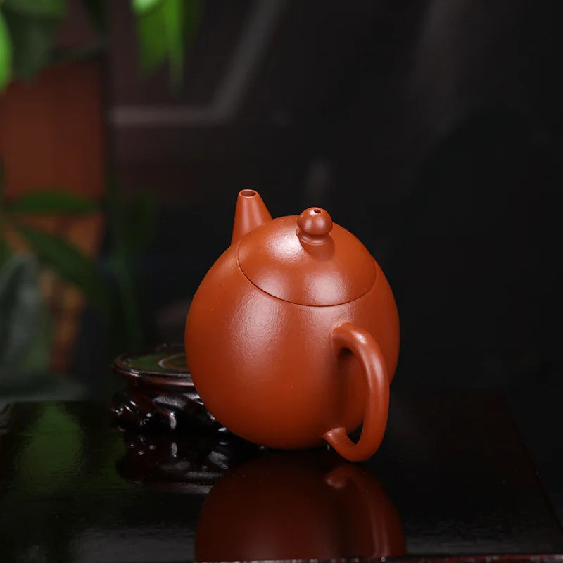 Original ore Yixing purple clay pot master handmade wrinkled skin Zhuni gentian pot 220cc collection tea set