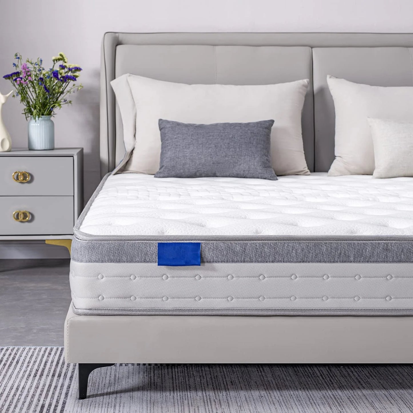 Orthopedic Super King Size Queen Bed Mattresses 13 Inch Cooling Gel-infused Foam latex pocket spring  Mattress rolling in a Box