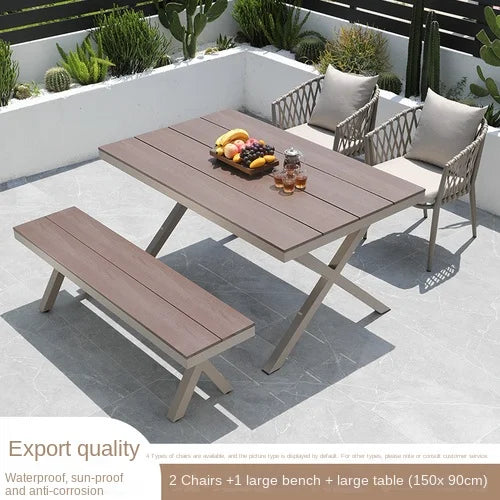 Outdoor Tables,  Outdoor Leisure Vine Chairs, Net Red Dew Tianyang Tea Table and Chair Combination Aluminum Alloy