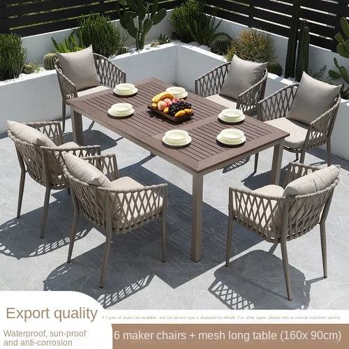 Outdoor Tables,  Outdoor Leisure Vine Chairs, Net Red Dew Tianyang Tea Table and Chair Combination Aluminum Alloy