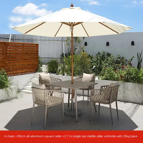 Outdoor Tables,  Outdoor Leisure Vine Chairs, Net Red Dew Tianyang Tea Table and Chair Combination Aluminum Alloy