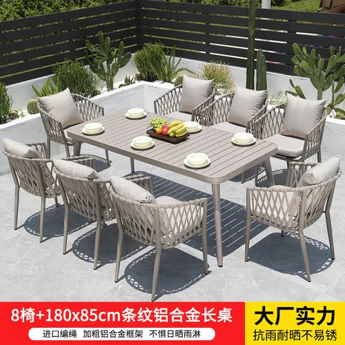 Outdoor Tables,  Outdoor Leisure Vine Chairs, Net Red Dew Tianyang Tea Table and Chair Combination Aluminum Alloy